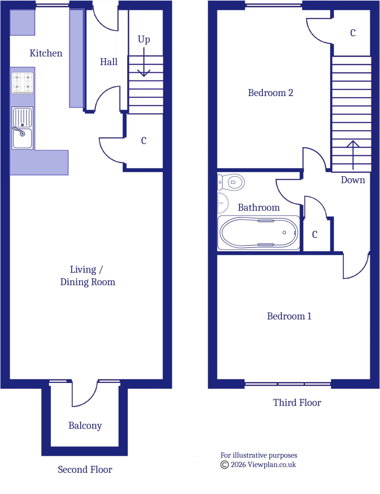 St. Nicholas House, Bradford Place, Penarth floorplan