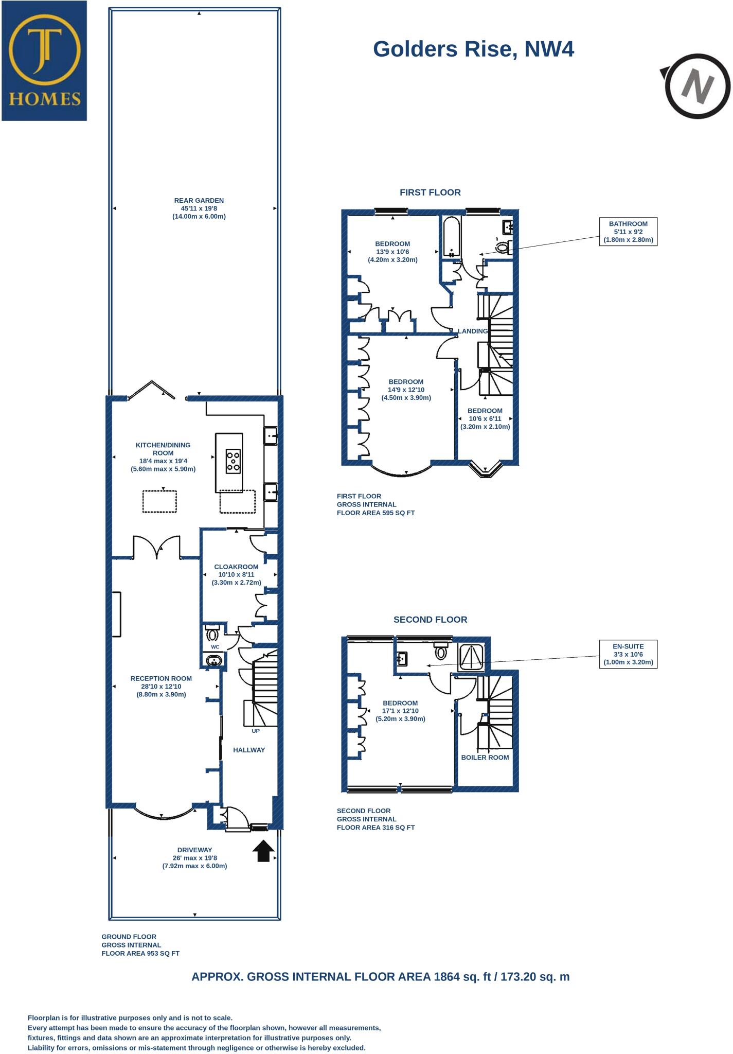 Golders Rise, London, NW4 floorplan
