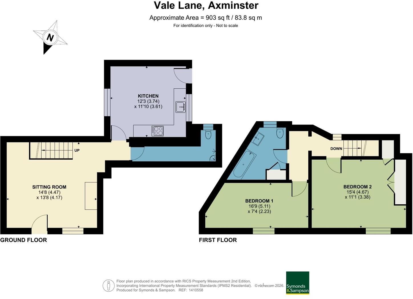 1, Vale Lane, Axminster floorplan