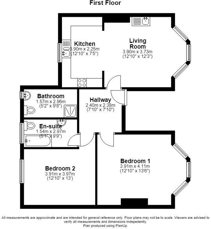 To Let - Leyland Road, Southport, PR9 - Two Bedroom Fully Furnished Apt floorplan