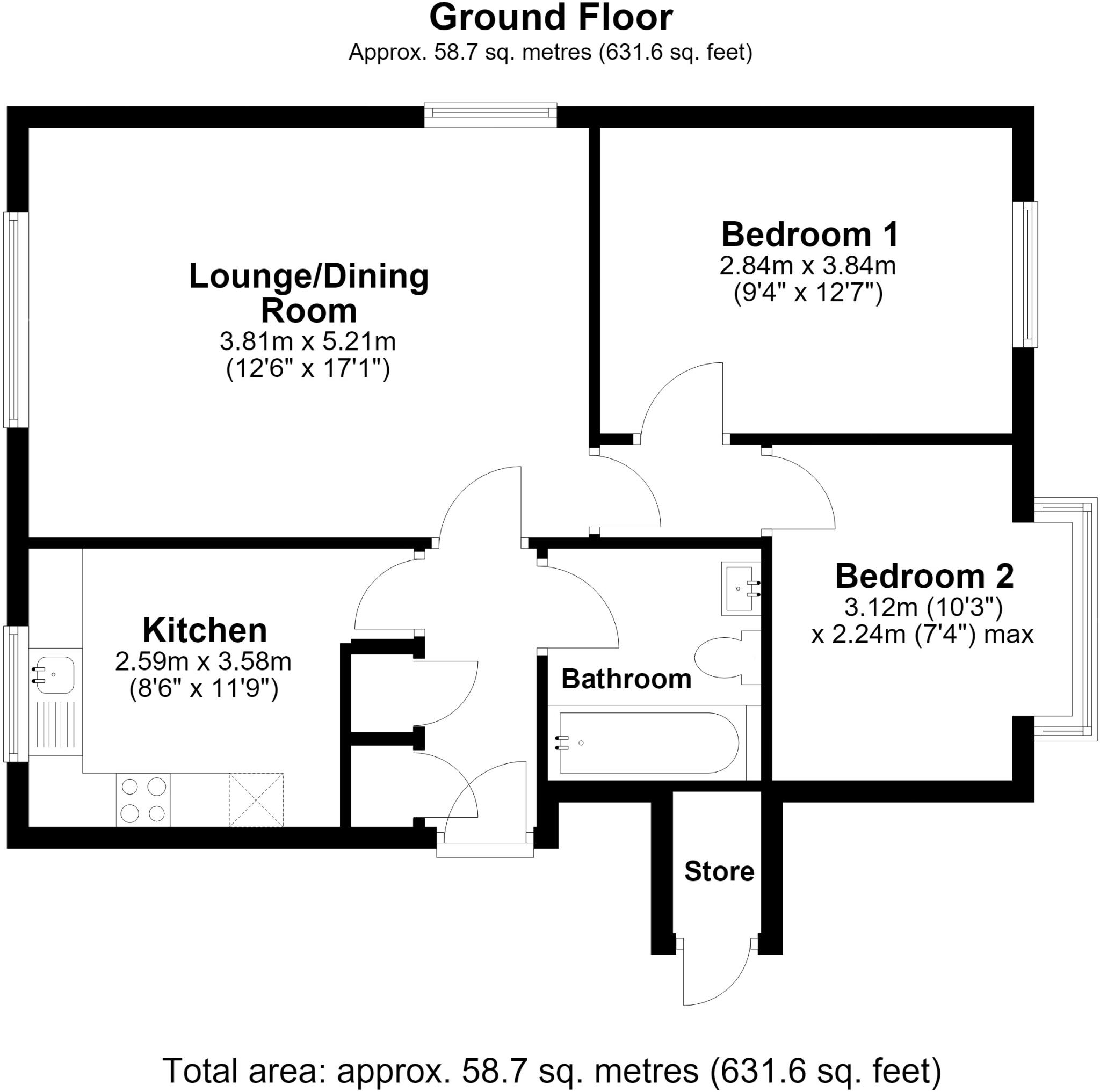 Sudley Gardens Bognor Regis PO21 floorplan