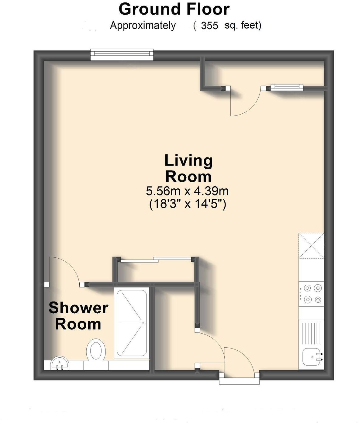 Apt 46 Cotton Mill, Kelham Island, S3 floorplan