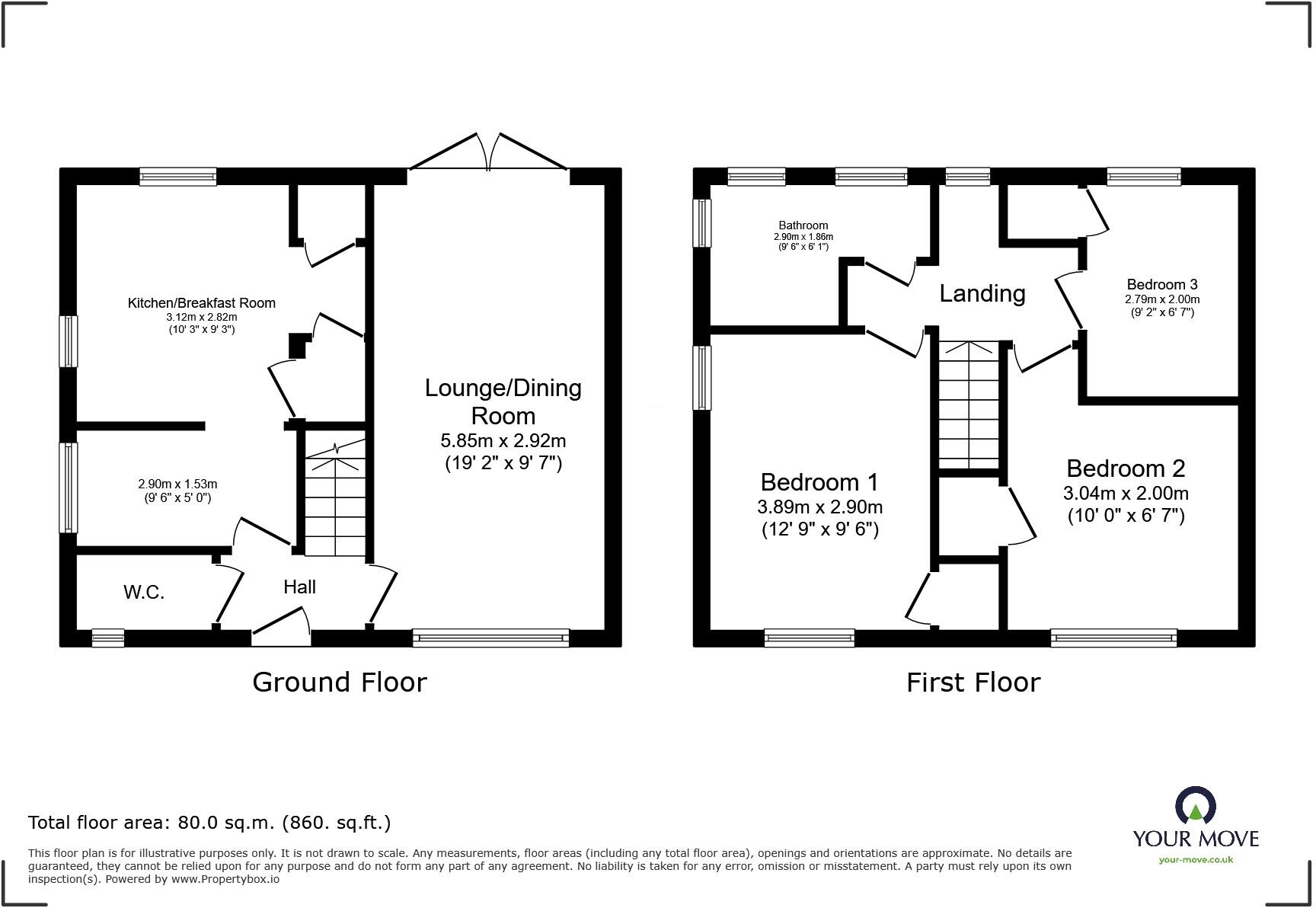 Wykeham Grove, Leeds, Maidstone, Kent, ME17 floorplan