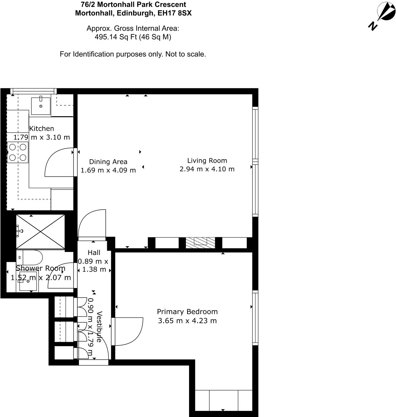 76/2 Mortonhall Park Crescent, Mortonhall, Edinburgh, EH17 8SX floorplan
