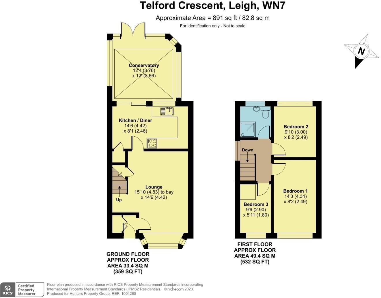 Telford Cres, Leigh floorplan