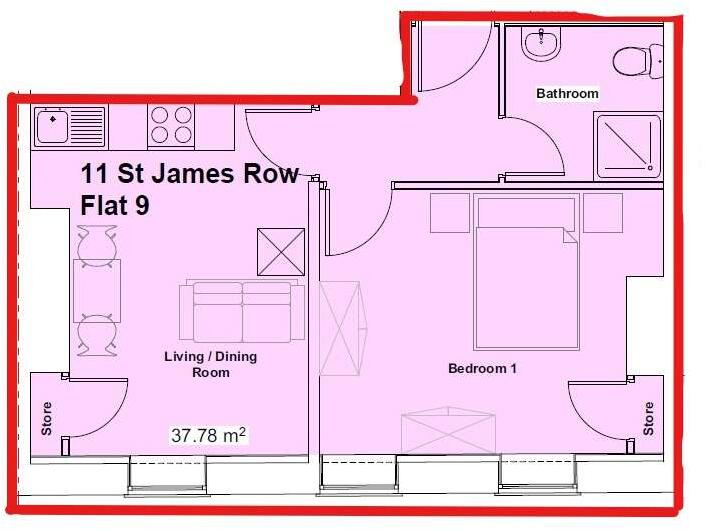 Flat 9, 11 St James Row, S1 2EU floorplan