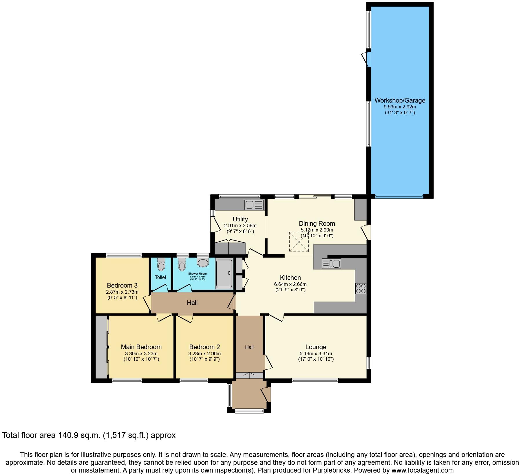 Coombe Road, St. Austell, PL26 floorplan