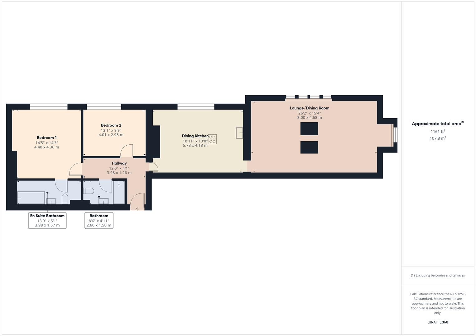 The Park Apartments, Broad Walk, Buxton floorplan