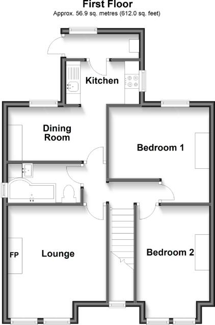 AVAILABLE IMMEDIATELY, Payne Terrace, BN1 floorplan