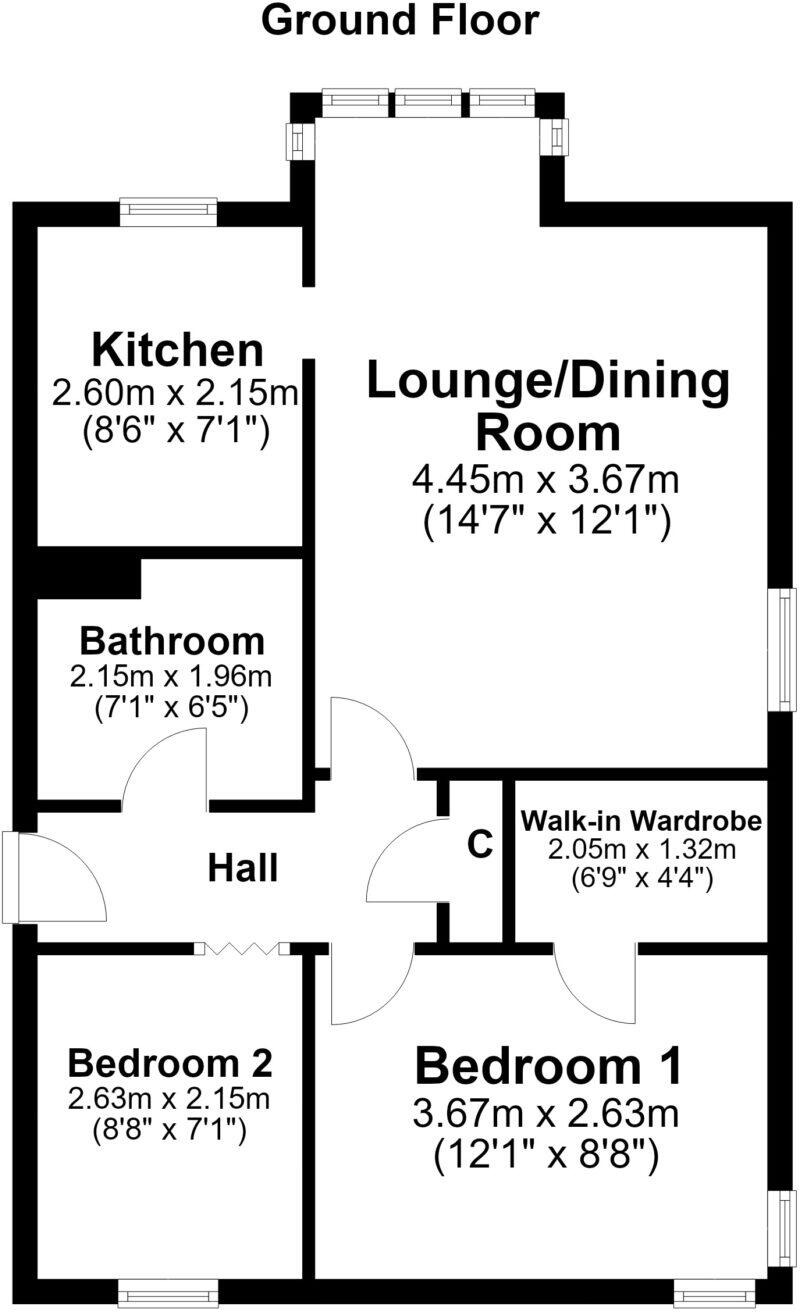2 Buchan Court, Ayr, KA7 1HB floorplan