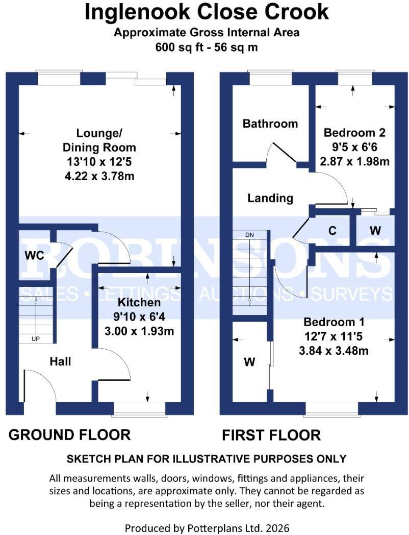 Inglenook Close, Crook floorplan