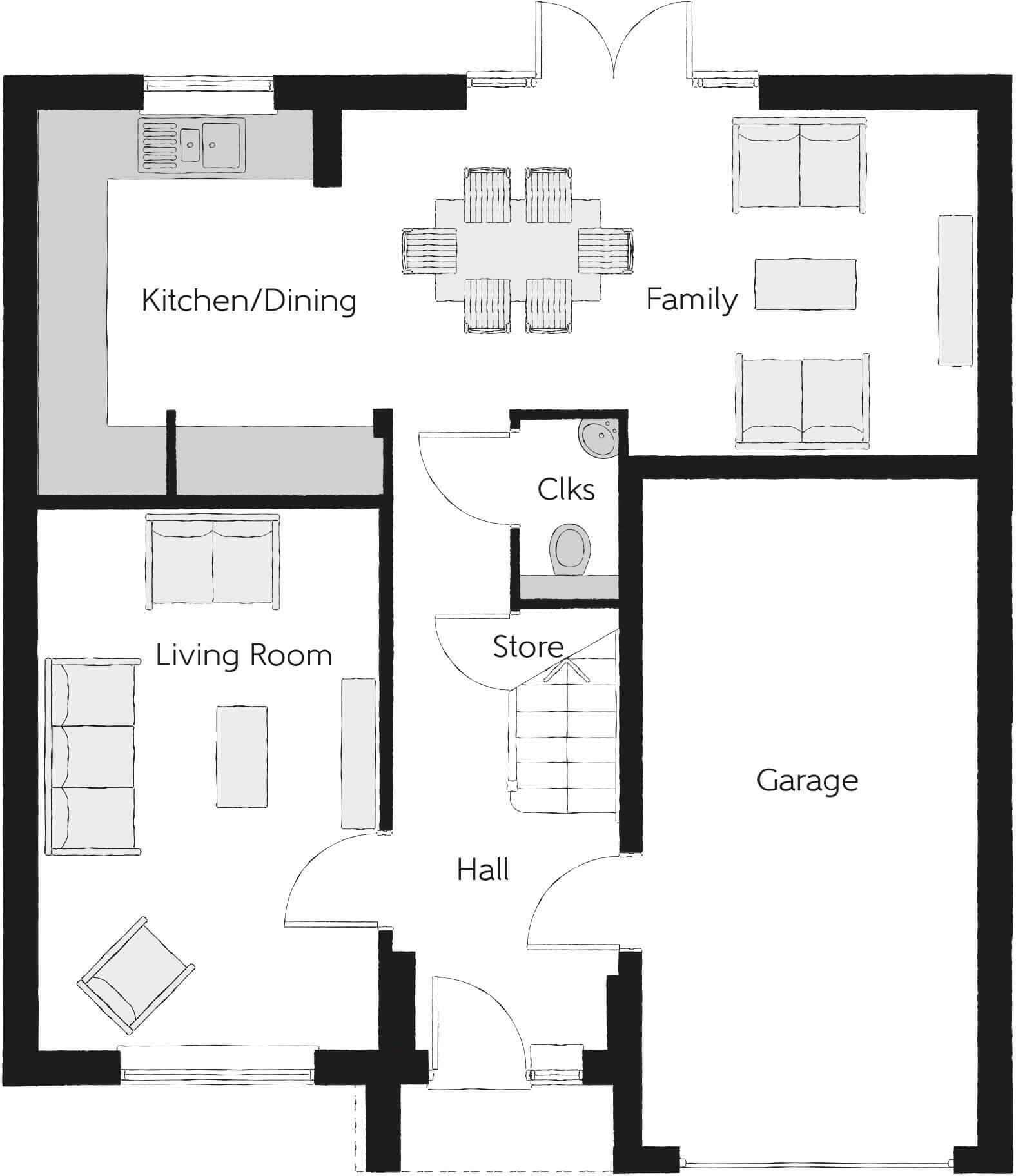 Buttercross Meadows
Brigg
DN20 8GG floorplan