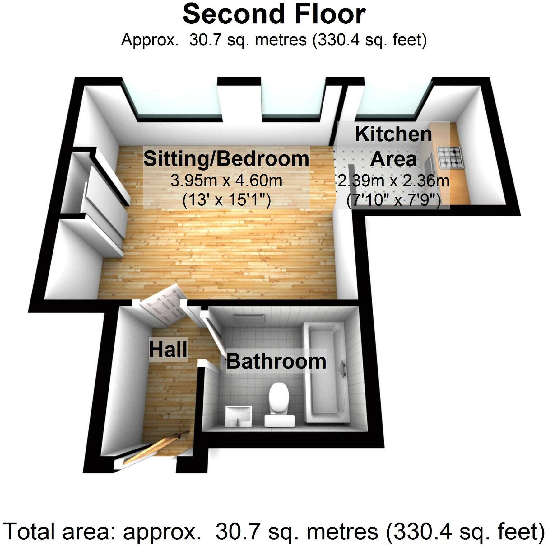 Flat 1 Waterwitch House Exeter Road, Newmarket, Suffolk floorplan