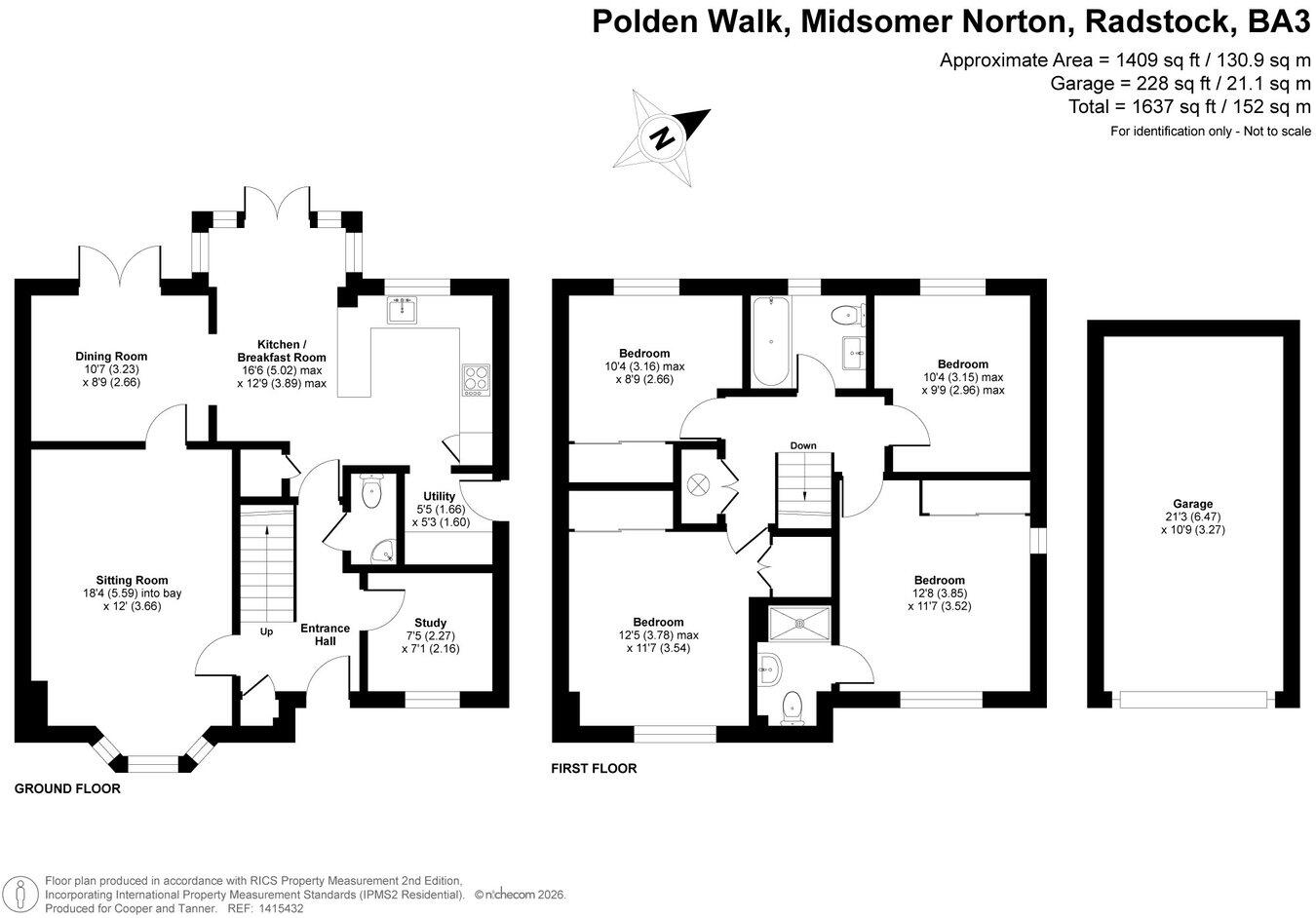 Polden Walk, Midsomer Norton, Radstock, BA3 floorplan