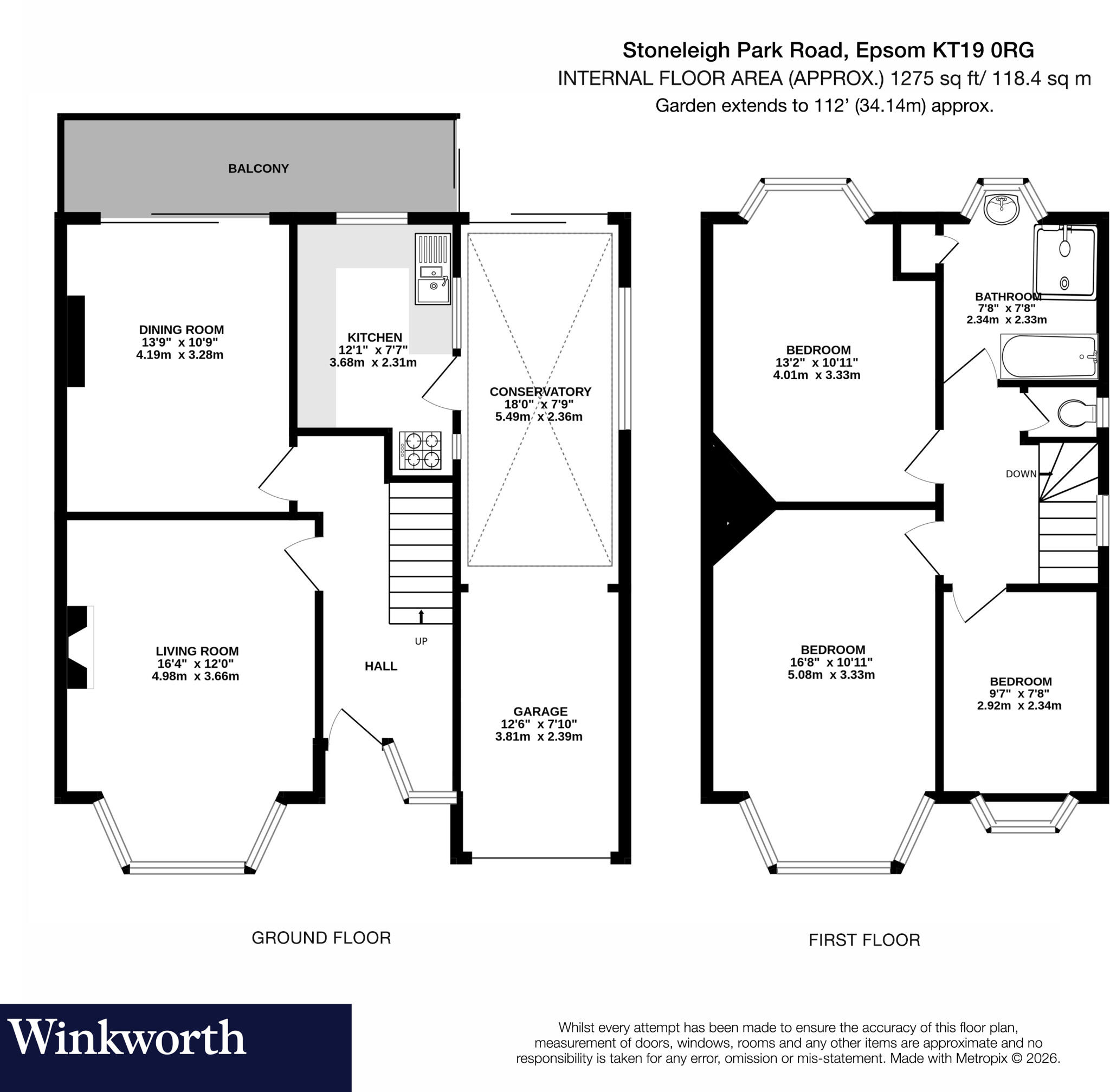 Stoneleigh Park Road, Stoneleigh, Epsom, KT19 floorplan