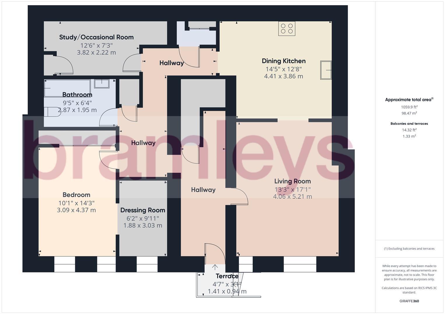 Flat 1, Longwood Gate, Huddersfield floorplan
