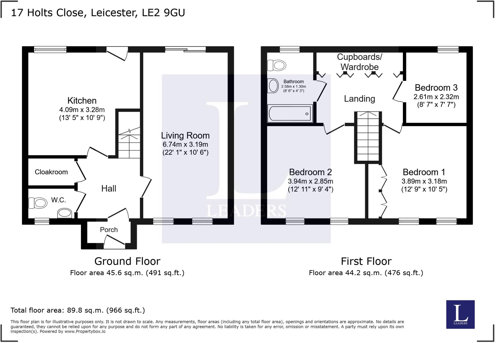 Holts Close, Leicester, Leicestershire floorplan