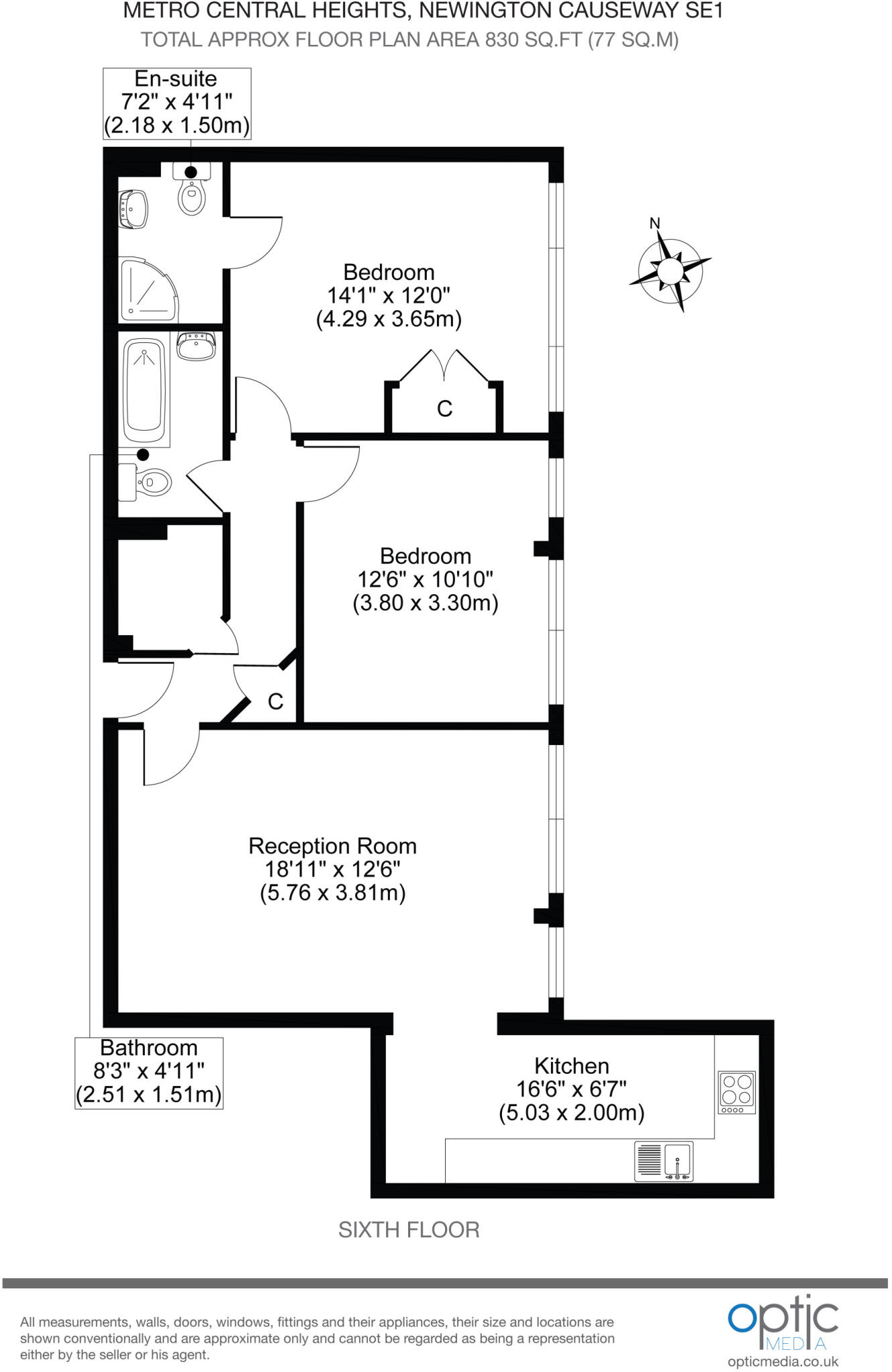 56 Metro Central Heights, 119 Newington Causeway, London, SE1 6BA floorplan