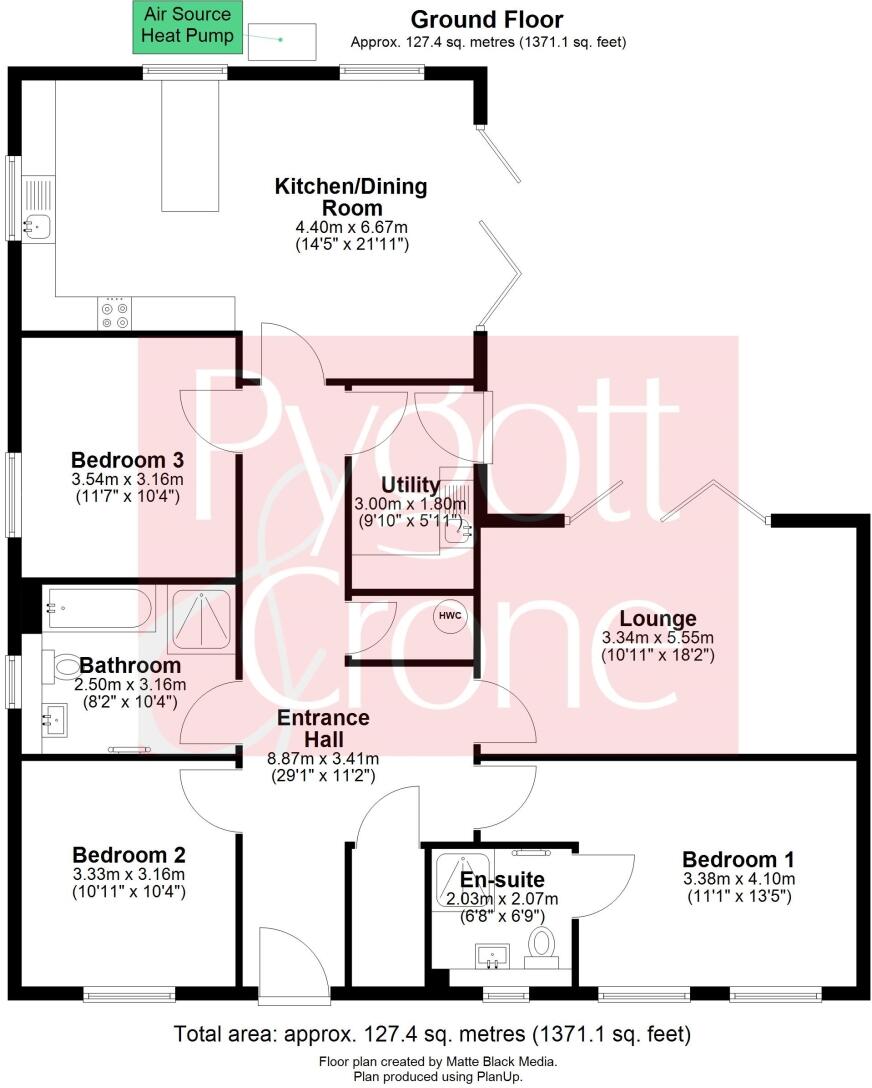 Plot 1 New Bungalows, Water Gate, Quadring, Spalding, Lincolnshire, PE11 floorplan
