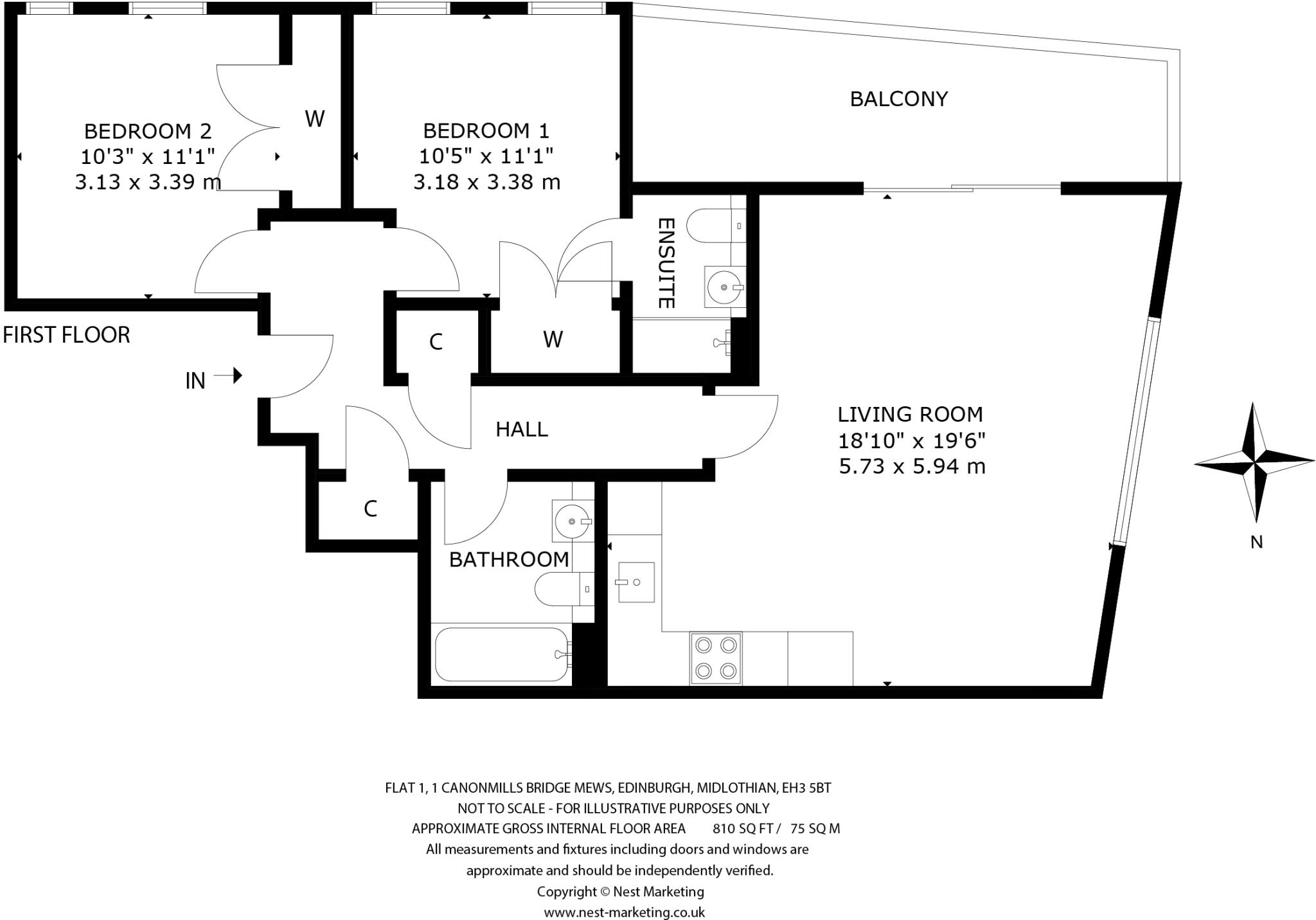 Canonmills Bridge Mews, Edinburgh, Midlothian floorplan