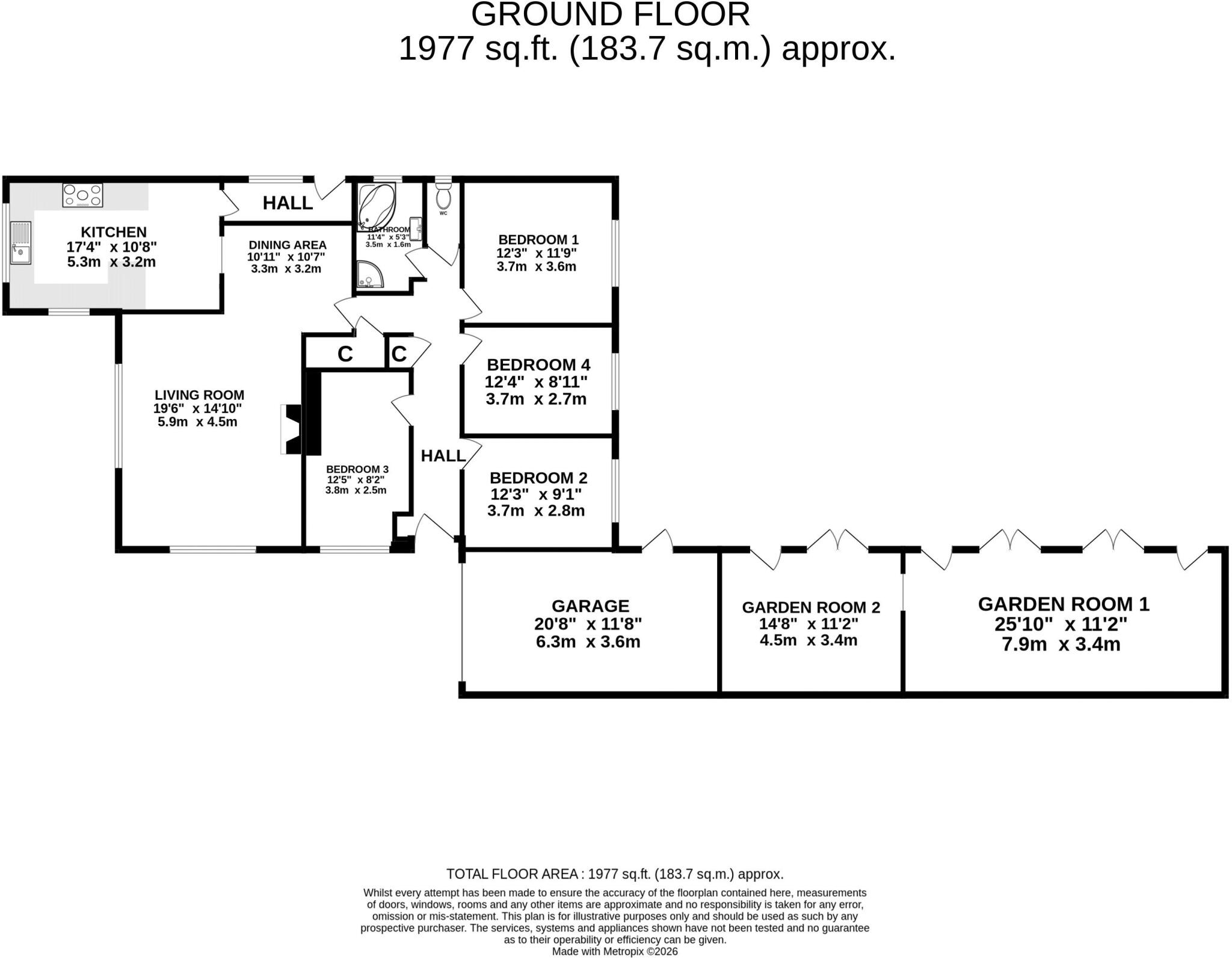 Neville Close, Saham Toney floorplan