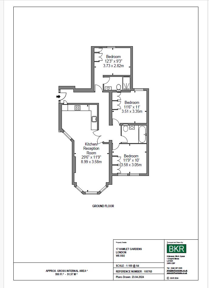Hamlet Gardens, King Street, Hammersmith, W6 floorplan