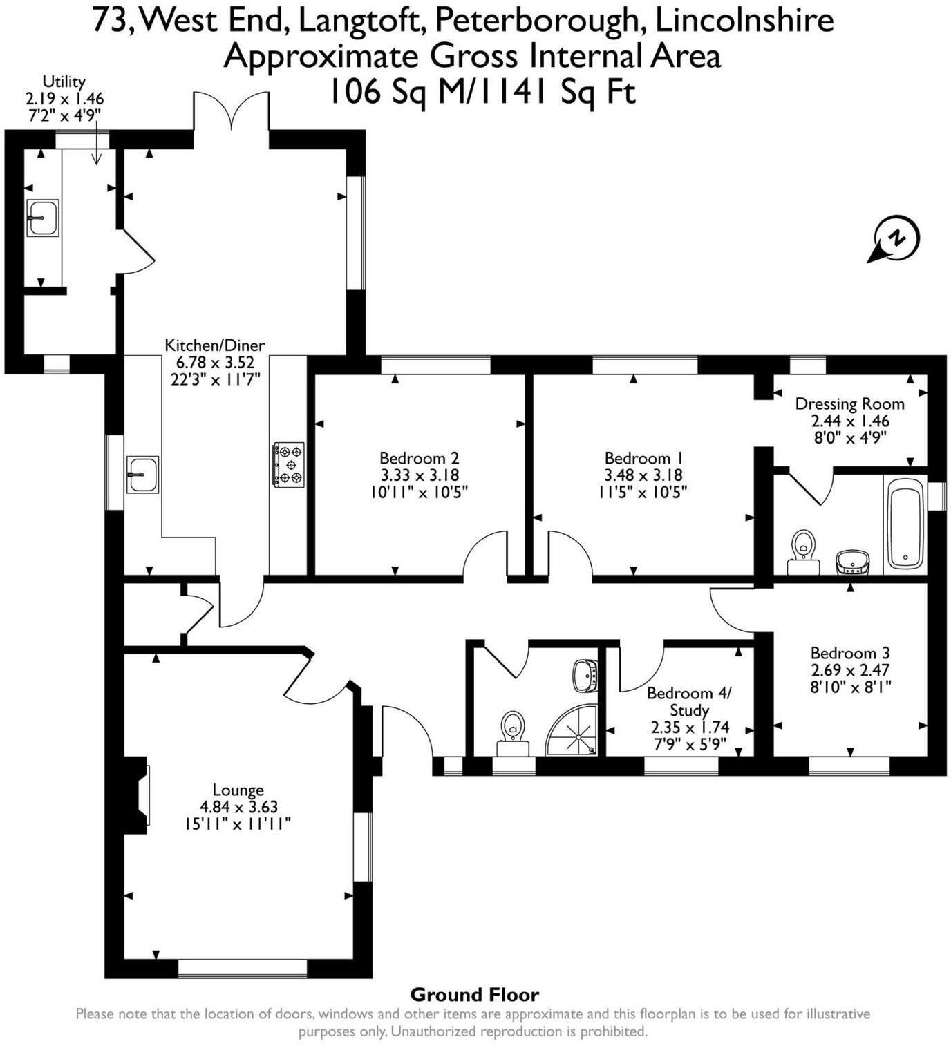 West End, Langtoft, PE6 floorplan