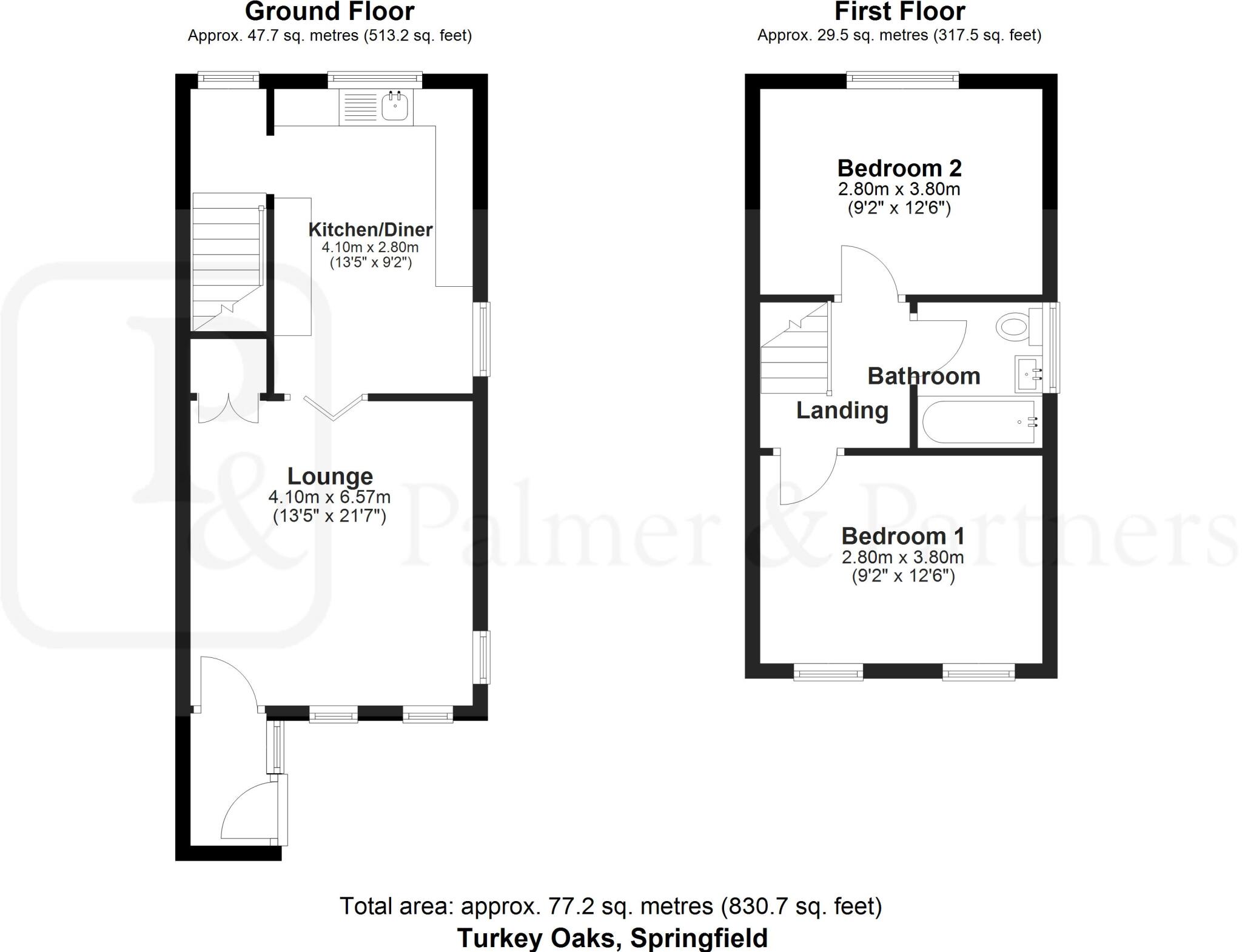 Turkey Oaks, Springfield, Chelmsford, Essex, CM1 floorplan