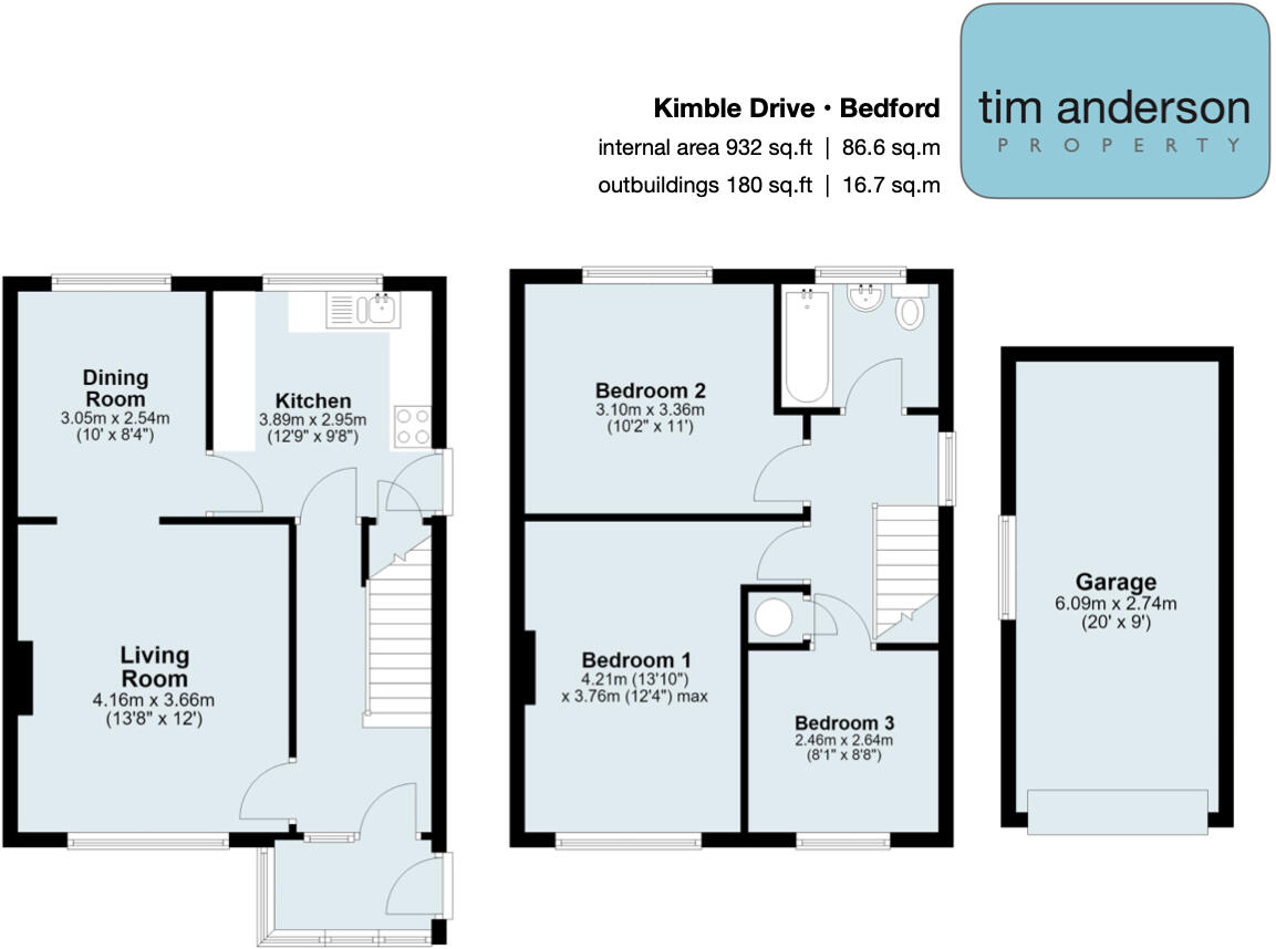 Kimble Drive | Bedford | Beds | MK41 | no upper chain floorplan