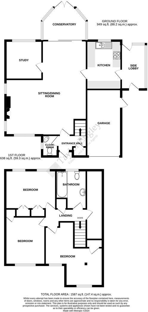 The Outlook, Friston, Eastbourne floorplan