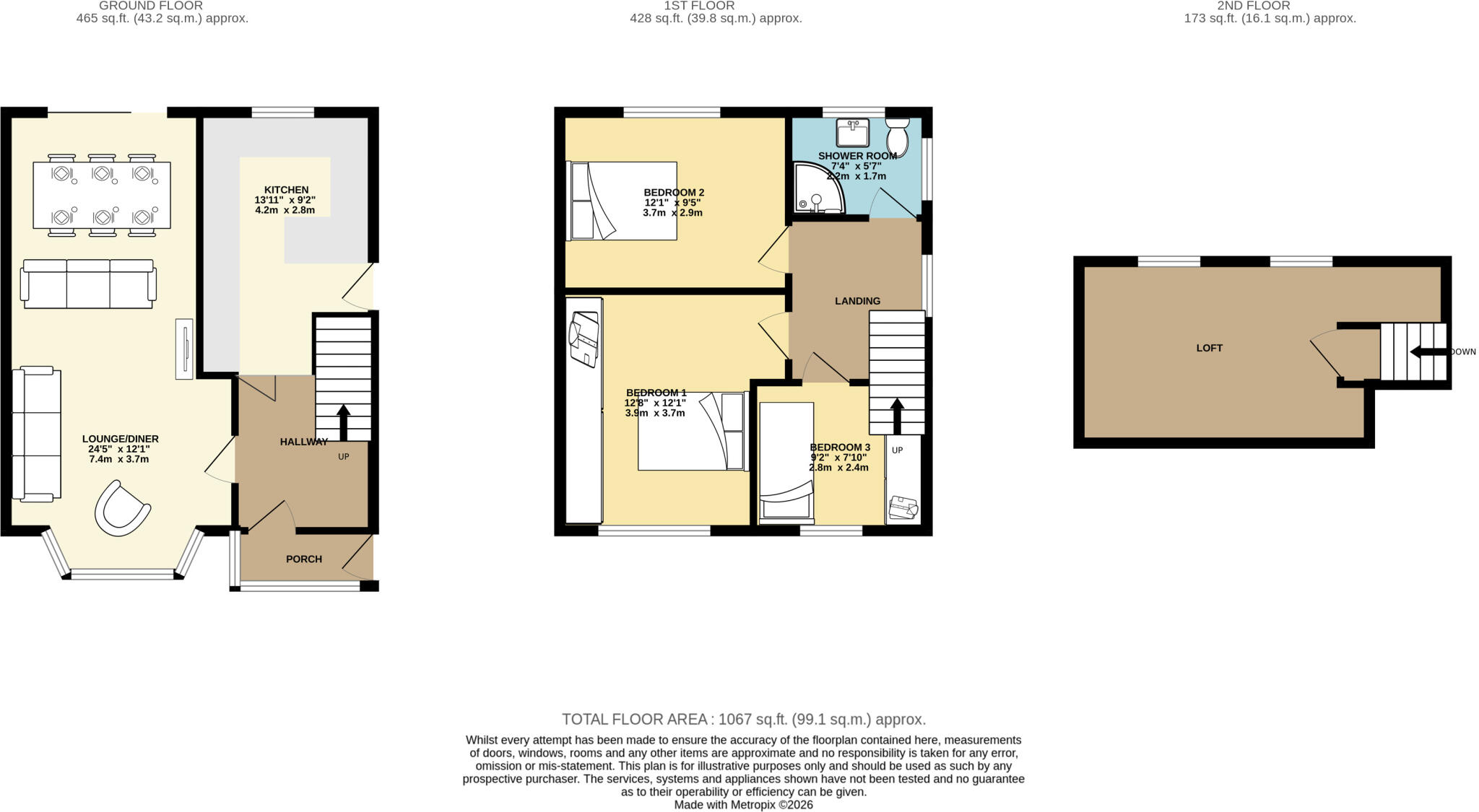 Swarcliffe Drive, Leeds, West Yorkshire, LS14 floorplan