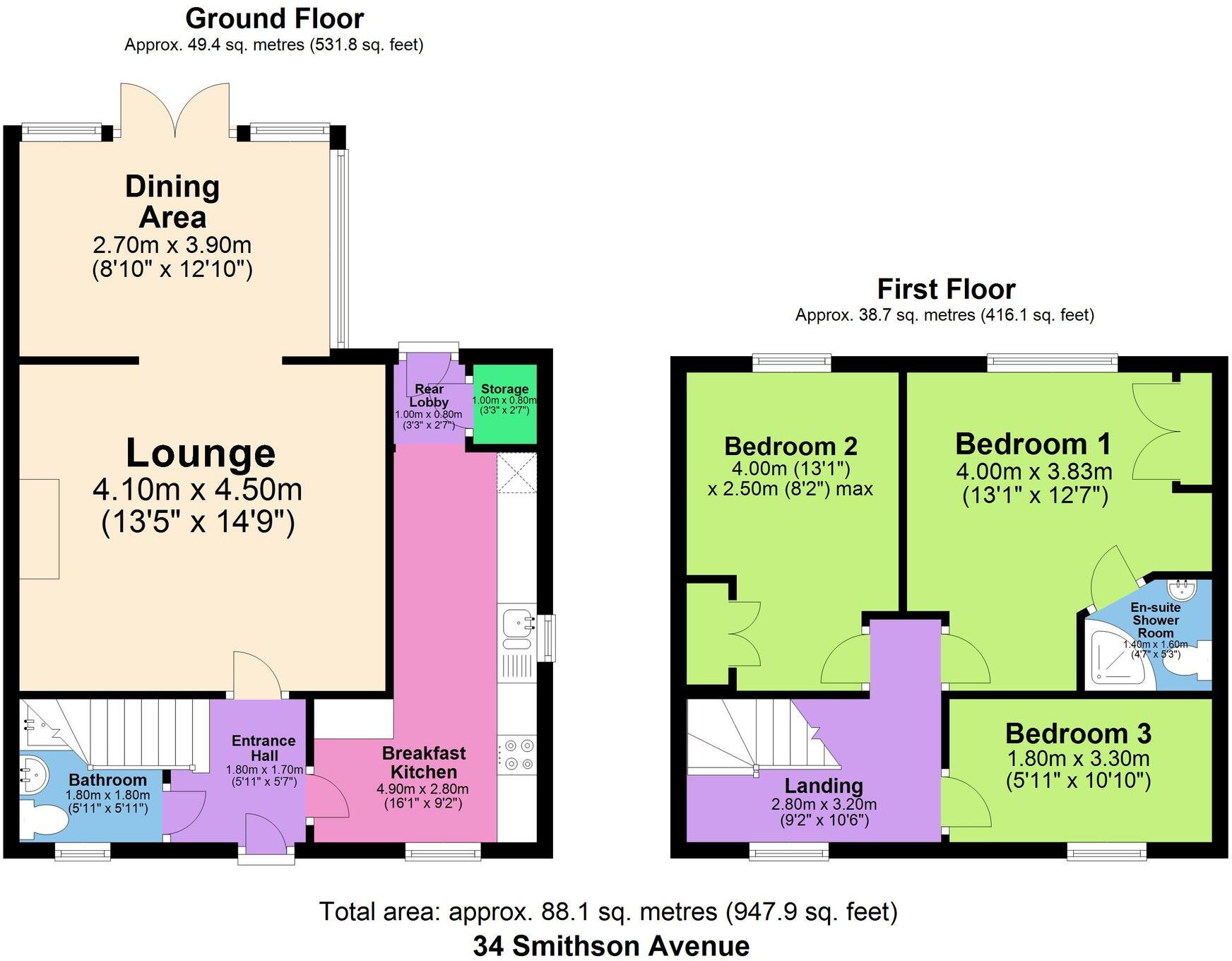Smithson Avenue, Bolsover, S44 floorplan
