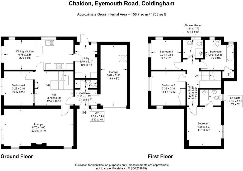 Chaldon, Eyemouth Road, Coldingham, TD14 5NH floorplan