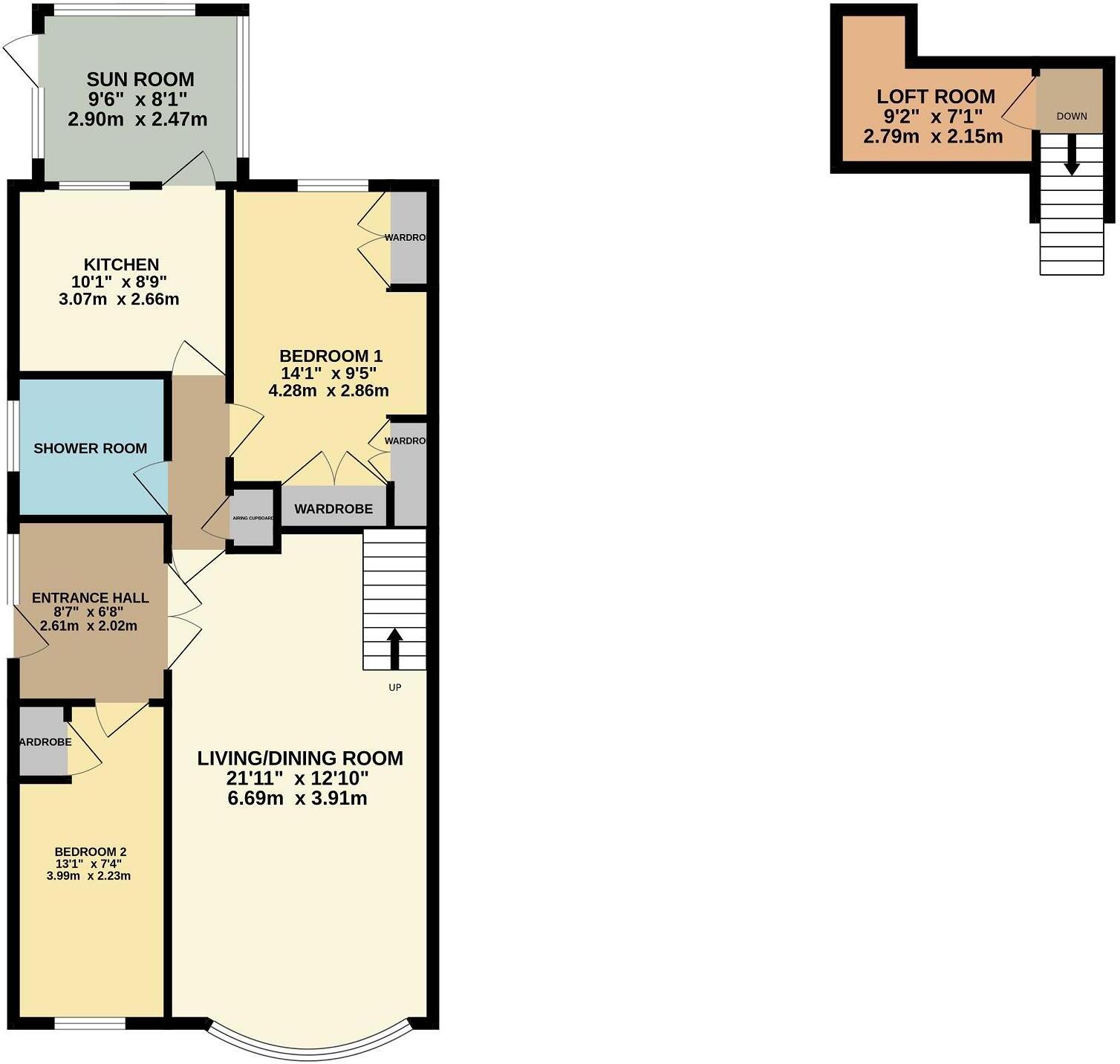 The Meadway, Highcliffe, Christchurch, Dorset, BH23 floorplan