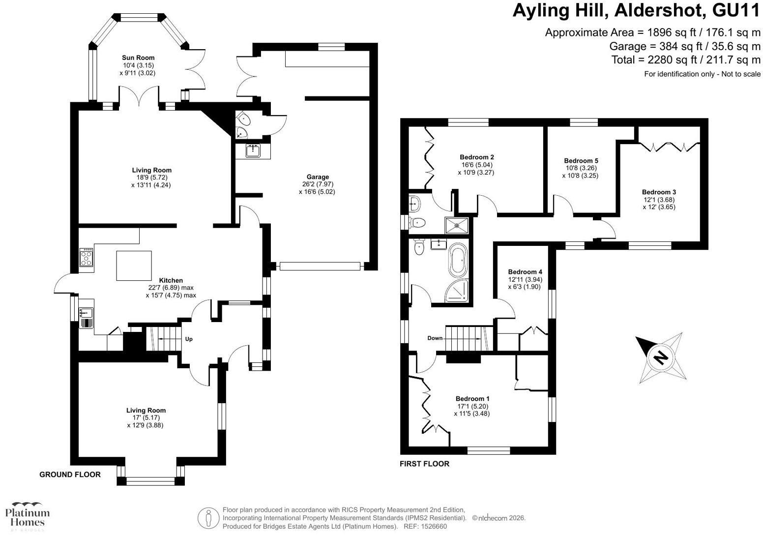 Ayling Hill, Aldershot, Hampshire, GU11 floorplan