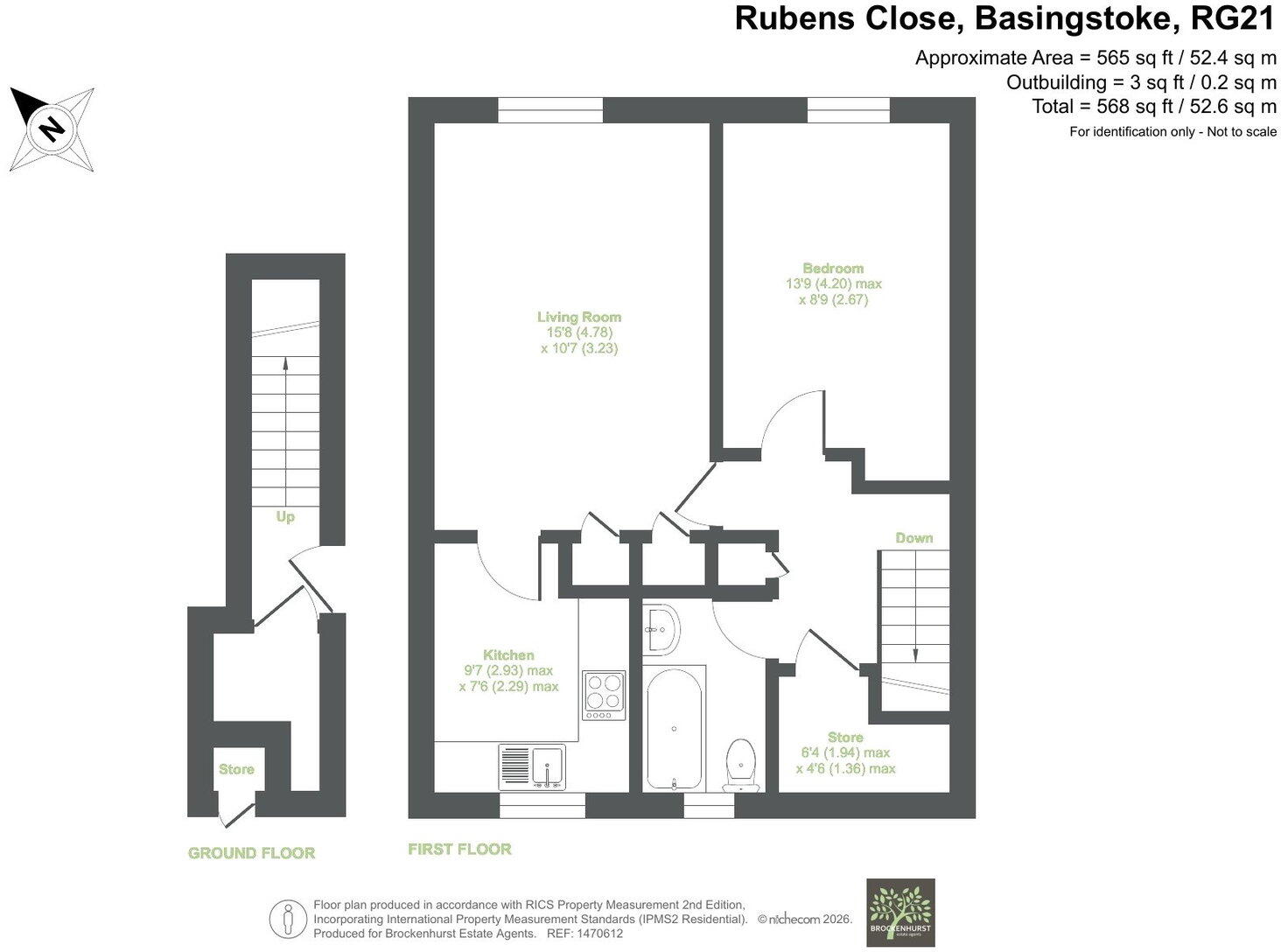 20 Rubens Close, Basingstoke RG21 3EL floorplan