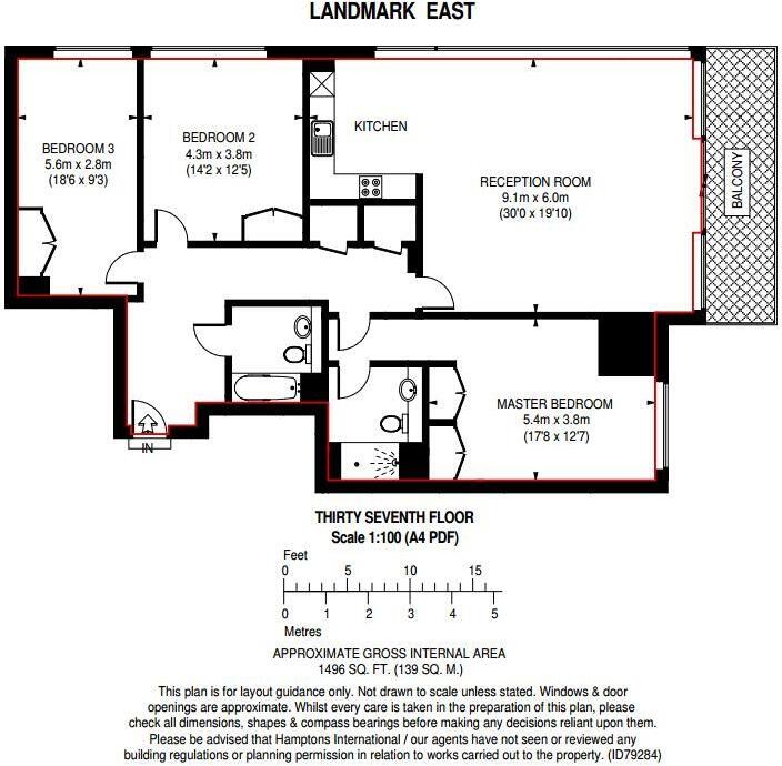 Landmark East Tower, London, E14 floorplan
