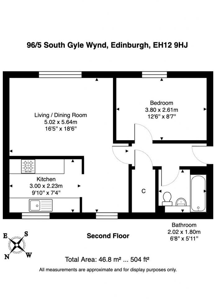 96/5 South Gyle Wynd, Edinburgh, EH12 9HJ floorplan