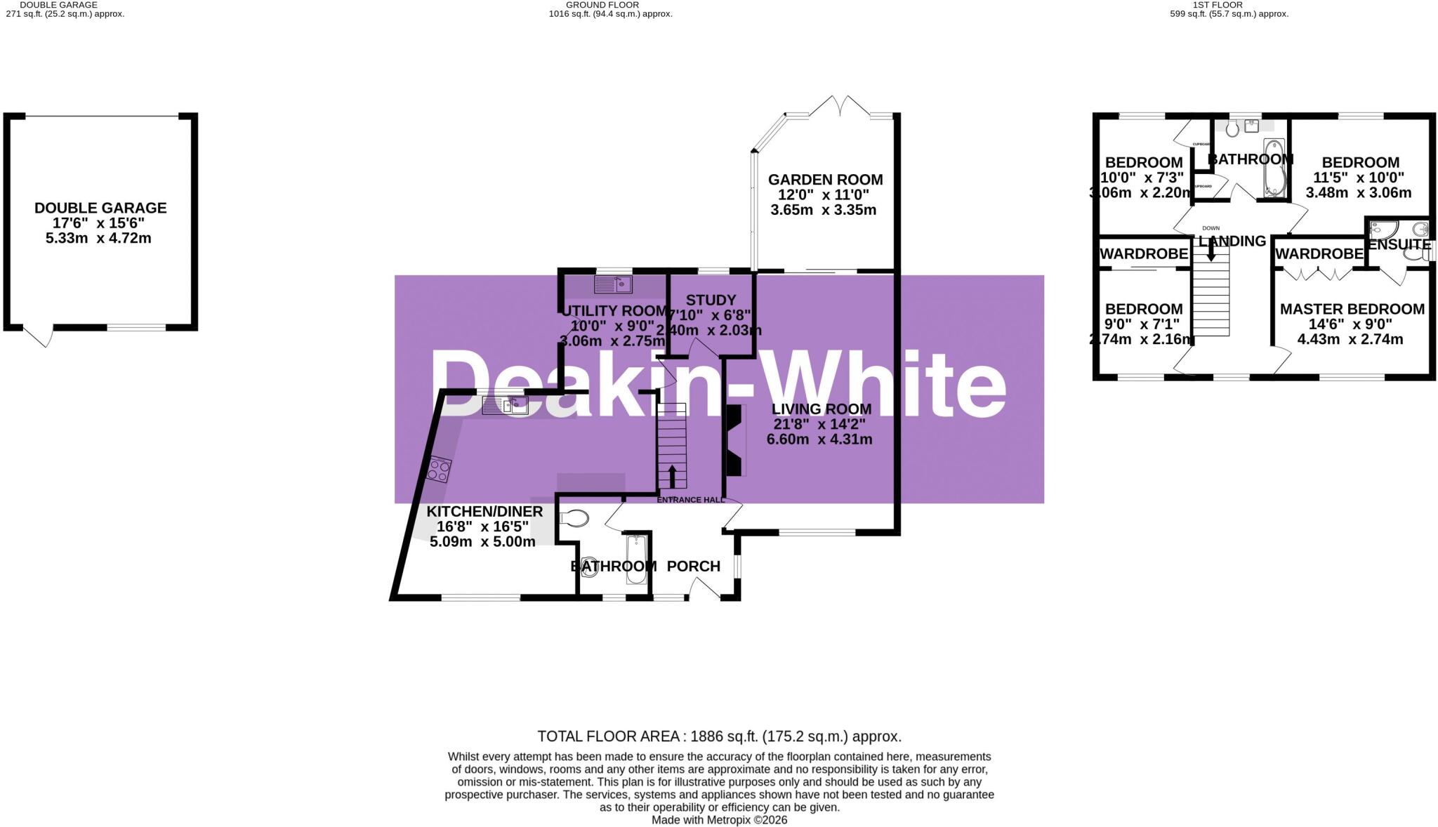 Redwood Close, Wing floorplan
