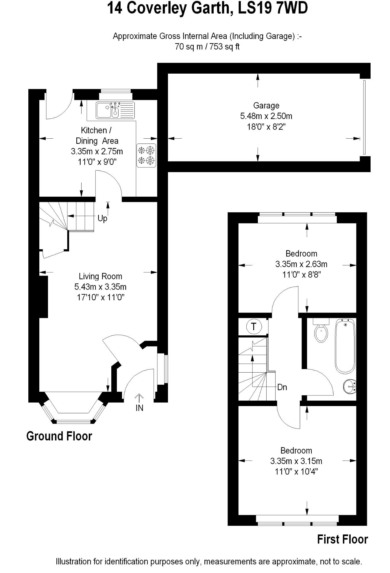 Coverley Garth, LS19 ~ with PARKING SPACE and GARAGE ~ floorplan