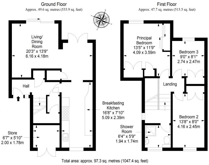 64 Abbots View, Haddington, EH41 3QH floorplan