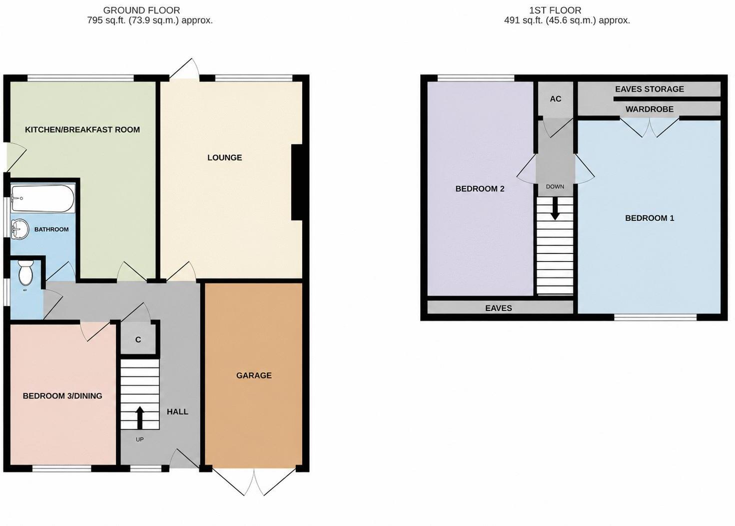 Darwin Close, Burntwood, WS7 9HP floorplan