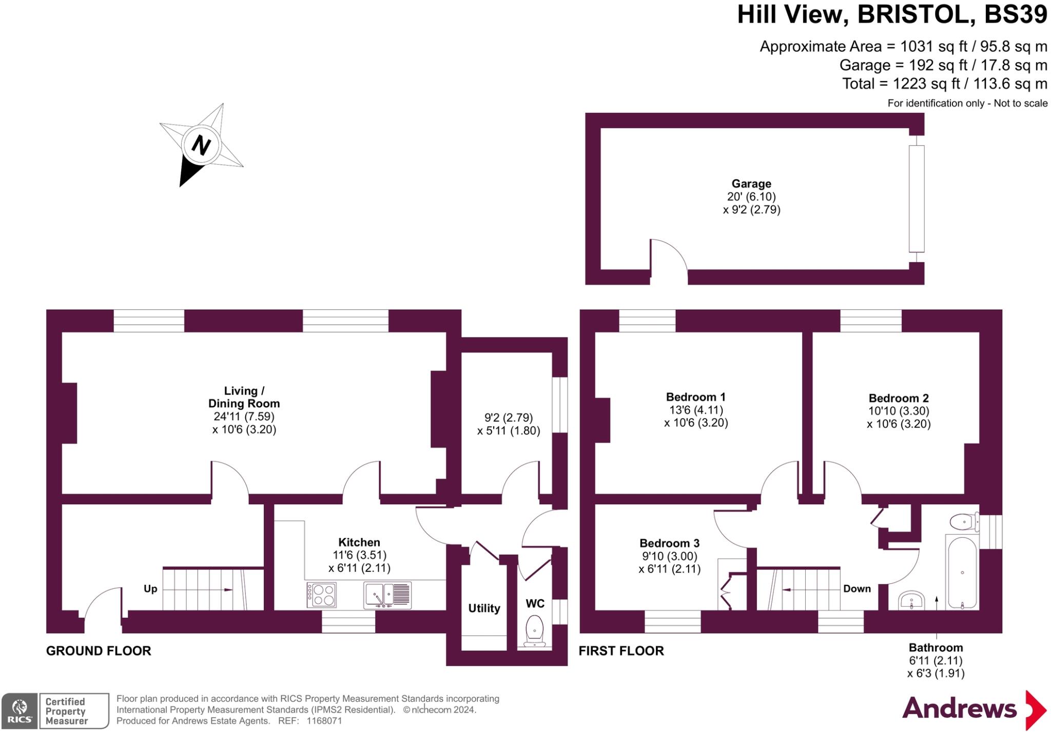 Hill View, Farrington Gurney, BRISTOL, BS39 floorplan