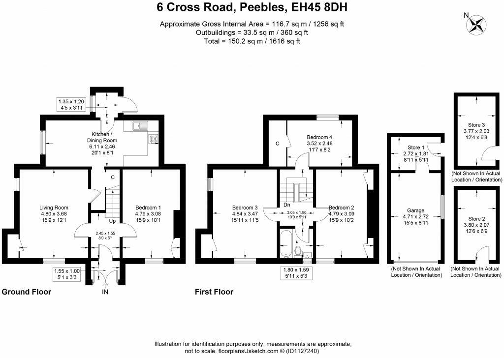 6 Cross Road, Peebles, EH45 8DH floorplan