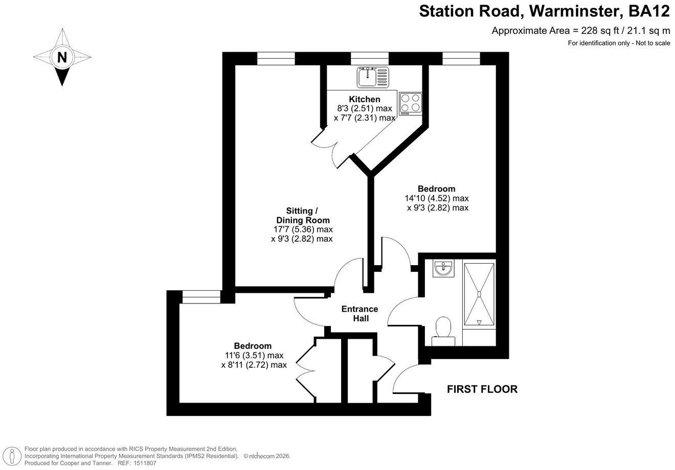 Chatham Court, Station Rd, Warminster, BA12 floorplan