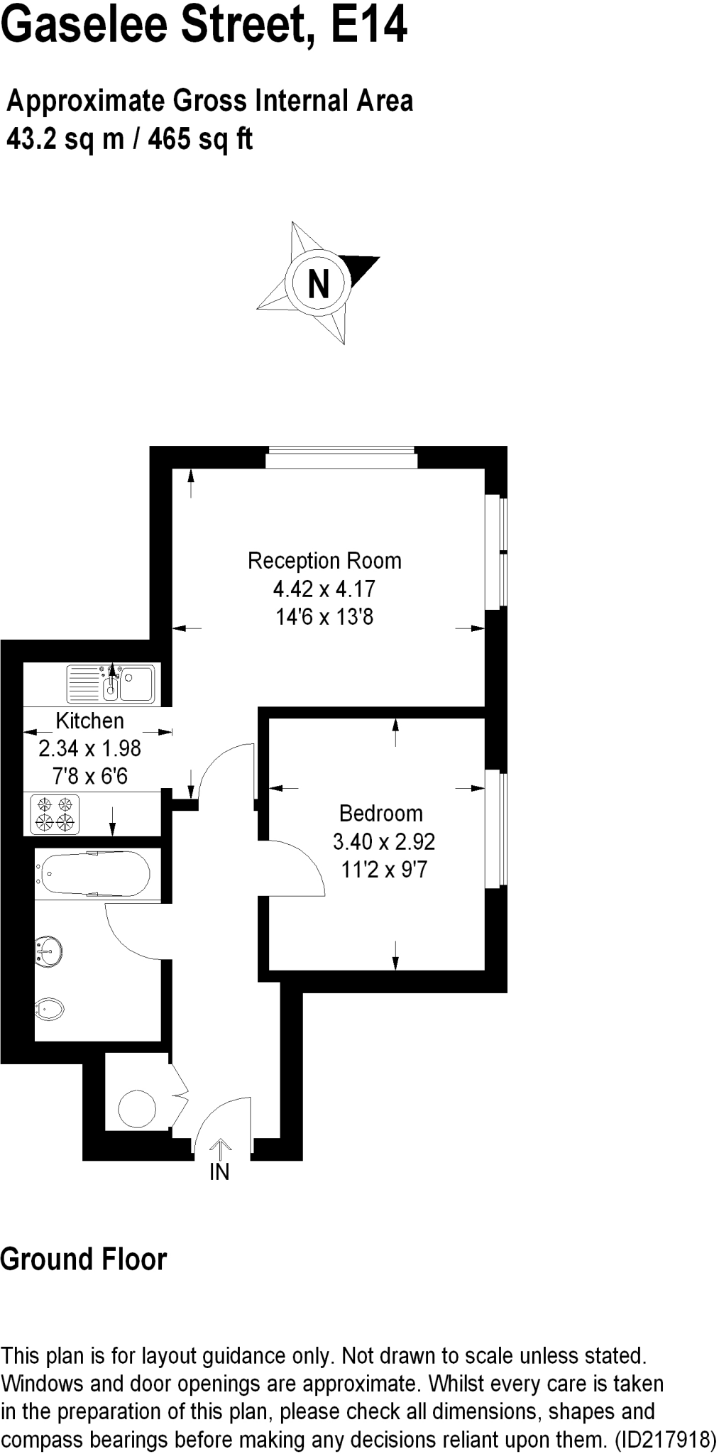 Gaselee Street, Canary Wharf, E14 floorplan