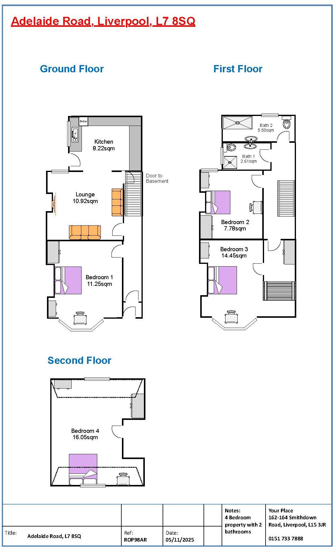 Adelaide Road, Liverpool floorplan