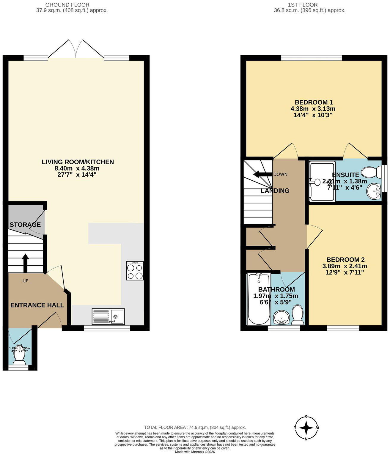 Fox Road, Stevenage, Hertfordshire, SG1 1JD floorplan