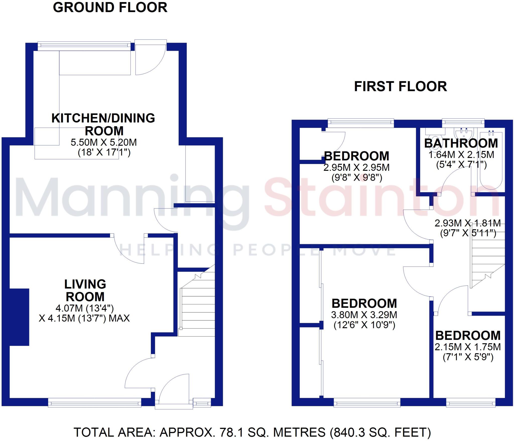 Commercial Villas, Pudsey, West Yorkshire floorplan
