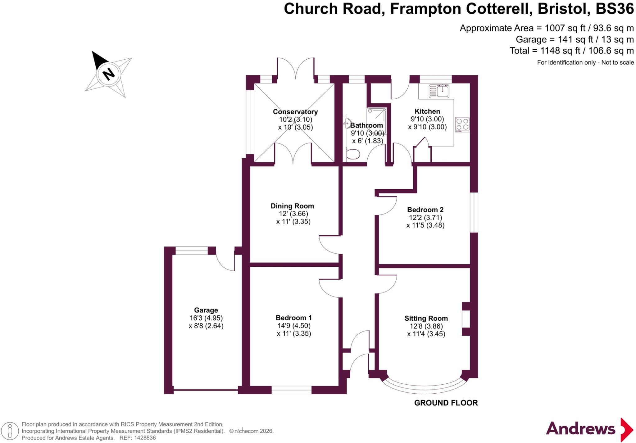 Church Road, Frampton Cotterell, Bristol, Gloucestershire, BS36 floorplan